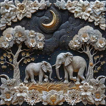 Mondlicht Elefanten Puzzle 1000 Teile